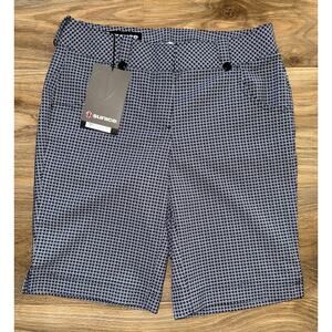 SUNICE Norah navy blue/white Plaid Walking Shorts - size 2 - OB